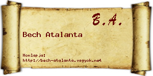 Bech Atalanta névjegykártya